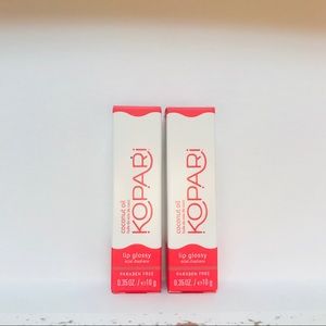 2 Full Size Kopari Lip Glossy Coconut Oil NIB